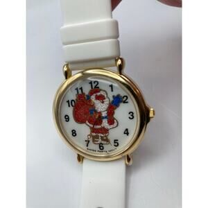 Glittery Santa Claus Swiss Movement Watch with New Band- Battery adjustable Band